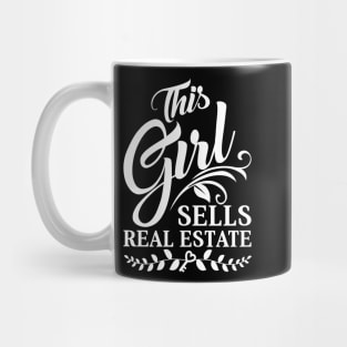 Floral This Girl Sells Real Estate Mug